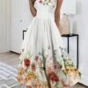 Women's Casual Dress Swing Dress A Line Dress Floral Print U Neck Midi Dress Active Fashion Outdoor Daily Sleeveless Regular Fit Black And White Black White Summer Spring S M L XL XXL 2 Women's Casual Dress Swing Dress A Line Dress Floral Print U Neck Midi Dress Active Fashion Outdoor Daily Sleeveless Regular Fit Black And White Black White Summer Spring S M L XL XXL -BONIU Clothing Shop bvdvhr1689830627638