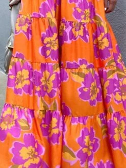 Women's Long Dress Maxi Dress Casual Dress A Line Dress Summer Dress Floral Fashion Hot Daily Holiday Date Backless Cold Shoulder Sleeveless Spaghetti Strap Dress Regular Fit Red Summer Spring S M L -BONIU Clothing Shop djhynv1681295967642