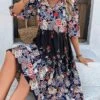 Women's Casual Dress A Line Dress Floral Dress Floral Pocket Print V Neck Midi Dress Active Fashion Outdoor Daily Half Sleeve Regular Fit Black Spring Fall S M L XL XXL 2 Women's Casual Dress A Line Dress Floral Dress Floral Pocket Print V Neck Midi Dress Active Fashion Outdoor Daily Half Sleeve Regular Fit Black Spring Fall S M L XL XXL -BONIU Clothing Shop jmudqh1692671272873