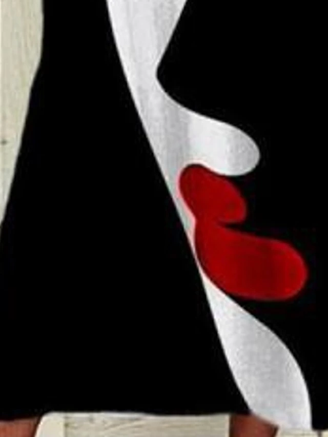 Women's Casual Dress Midi Dress Black Sleeveless Print Print Summer Spring Crew Neck Modern 2023 S M L XL XXL 3XL 7 Women's Casual Dress Midi Dress Black Sleeveless Print Print Summer Spring Crew Neck Modern 2023 S M L XL XXL 3XL - Image 5