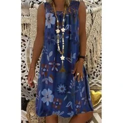 Women‘s Shift Dress Knee Length Dress White Black Army Green Fuchsia Navy Blue Sleeveless Floral Print Spring Summer Round Neck Hot Casual Boho Loose 2023 M L XL XXL 3XL 4XL 5XL 25 Women‘s Shift Dress Knee Length Dress White Black Army Green Fuchsia Navy Blue Sleeveless Floral Print Spring Summer Round Neck Hot Casual Boho Loose 2023 M L XL XXL 3XL 4XL 5XL -BONIU Clothing Shop nucito1688124278519