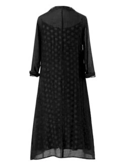 Women's Two Piece Dress Maxi Long Dress Black Pink Orange Long Sleeve Polka Dot Print Spring & Summer Hot Loose Fit 2022 S M L XL XXL 3XL 4XL 5XL