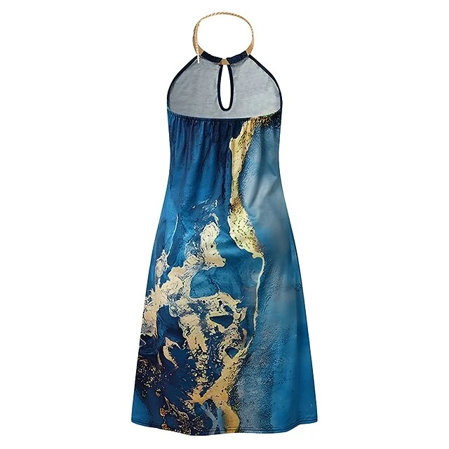 Women's Casual Dress Summer Dress Halter Neck Dress Graphic Marble Print Print Halter Mini Dress Fashion Modern Daily Holiday Sleeveless Loose Fit Pink Blue Green Summer Spring S M L XL XXL 13 Women's Casual Dress Summer Dress Halter Neck Dress Graphic Marble Print Print Halter Mini Dress Fashion Modern Daily Holiday Sleeveless Loose Fit Pink Blue Green Summer Spring S M L XL XXL - Image 11