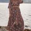 Women's Casual Dress Swing Dress Print Dress Floral Print V Neck Long Dress Maxi Dress Fashion Streetwear Outdoor Daily 3/4 Length Sleeve Loose Fit Red Fall Winter S M L XL XXL 2 Women's Casual Dress Swing Dress Print Dress Floral Print V Neck Long Dress Maxi Dress Fashion Streetwear Outdoor Daily 3/4 Length Sleeve Loose Fit Red Fall Winter S M L XL XXL -BONIU Clothing Shop ygktqu1694675811066